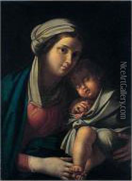 The Madonna And Child Oil Painting - Francesco Albani