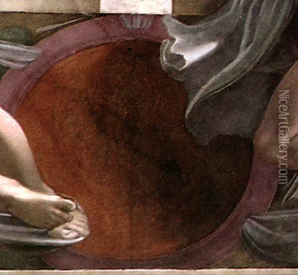 Medallion Oil Painting - Michelangelo Buonarroti