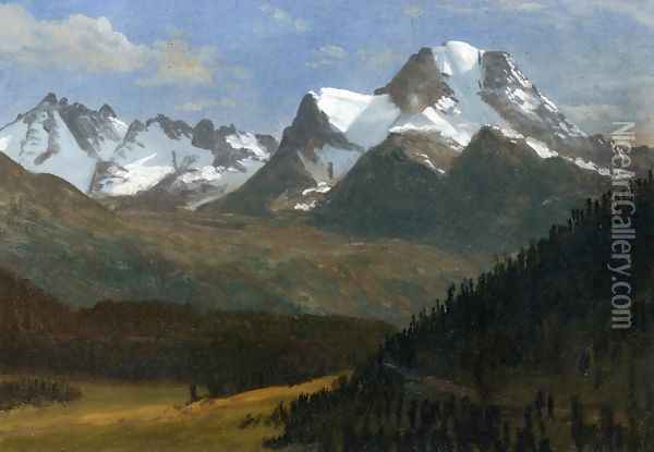 Mountain Landscape III Oil Painting - Albert Bierstadt