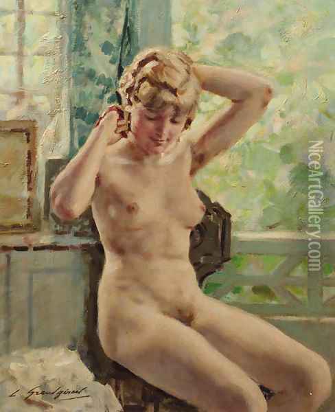 Etude de Nu Oil Painting - Lucien Henri Grandgerard