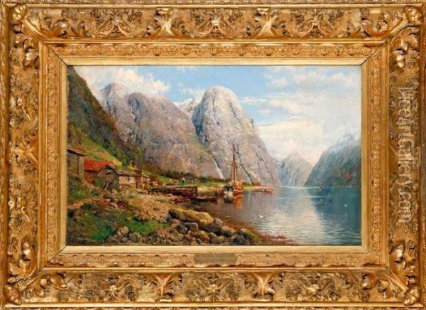 Tavasz A Fjordnal Oil Painting - Anders Monsen Askevold