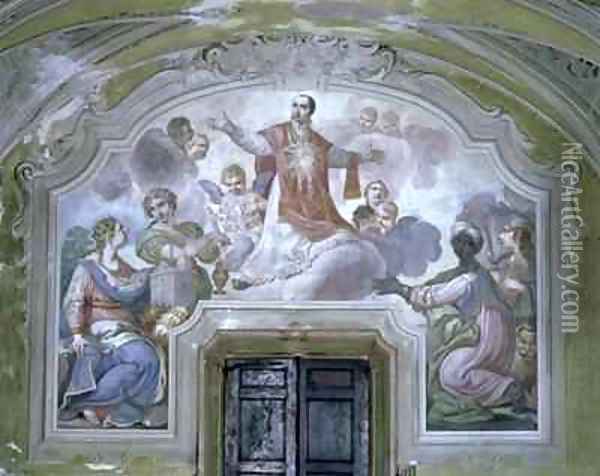 The Apotheosis of St Ignatius of Loyola from the Refectory Oil Painting - Diacinto Fabbroni