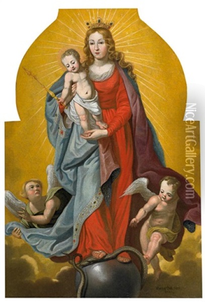 Maria Immaculata Oil Painting - Hermann Boss