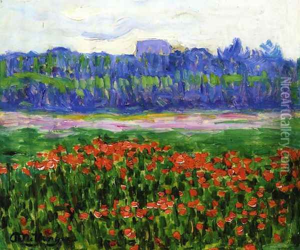 Fields of Poppies Oil Painting - Jean Metzinger