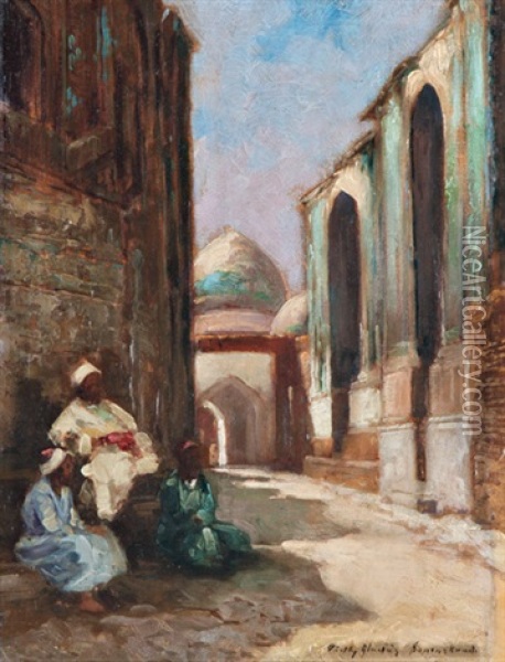 Szamarkand Oil Painting - Aladar Padly