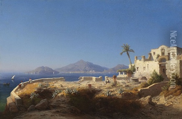 Ansicht Der Insel Salamis Von Nordosten Oil Painting - Albert Eichhorn
