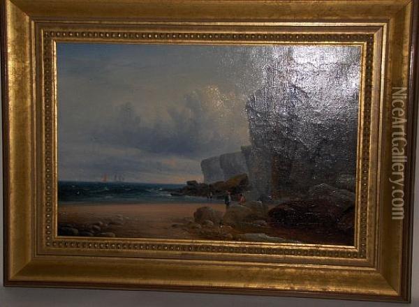 Northumbrian Coastal View Oil Painting - William Crawhall