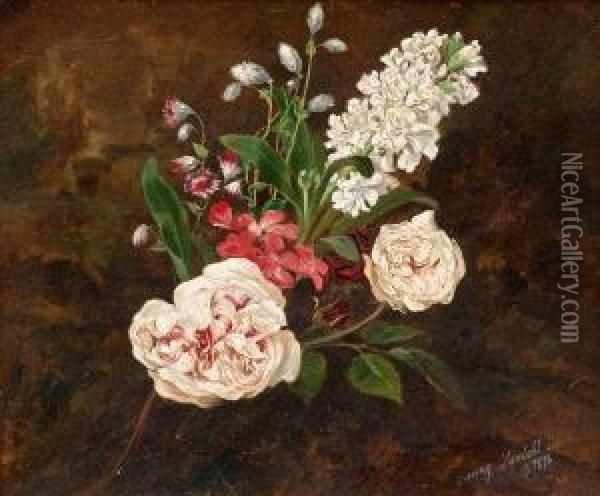 Flowers. Oil Painting - Fanny Sundblad