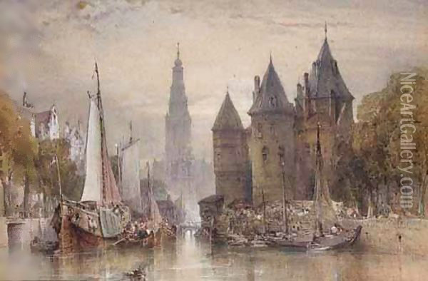 Weighing House, Amsterdam Oil Painting - William Callow