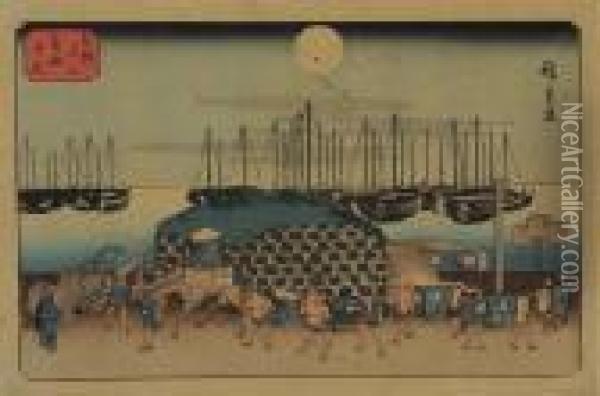 Vedute Di Luoghi Famosi Delle 60 Province Oil Painting - Utagawa or Ando Hiroshige