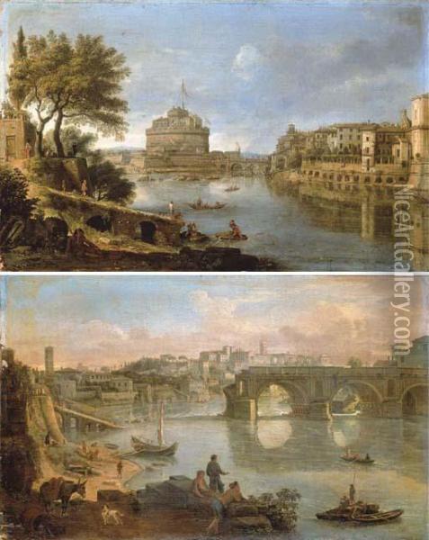 Rome Oil Painting - (circle of) Wittel, Gaspar van (Vanvitelli)