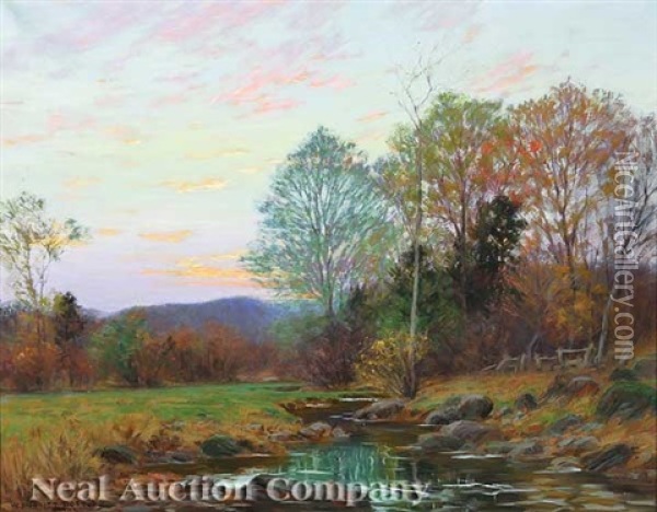 Landscape With River Oil Painting - William Merritt Post