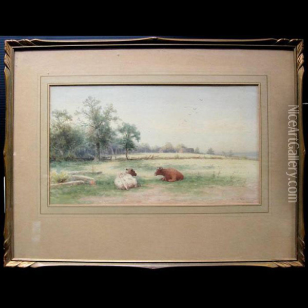 Cattle At Rest Oil Painting - Frederick Arthur Verner