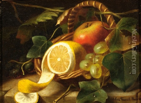 Still Life Of Fruit Oil Painting - Helen Hamburger