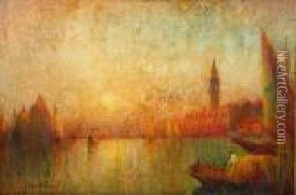 Venetian Canal Oil Painting - George Henry Bogert