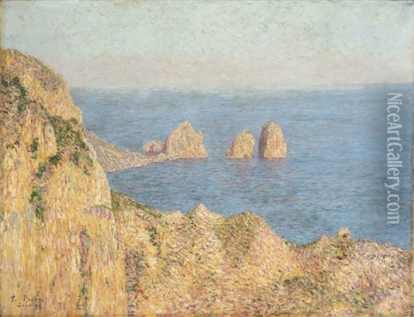 Capri - Faraglioni-felsen Oil Painting - Paul Baum