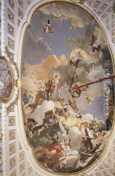 The Apotheosis of the Spanish Monarchy Oil Painting - Giovanni Battista Tiepolo