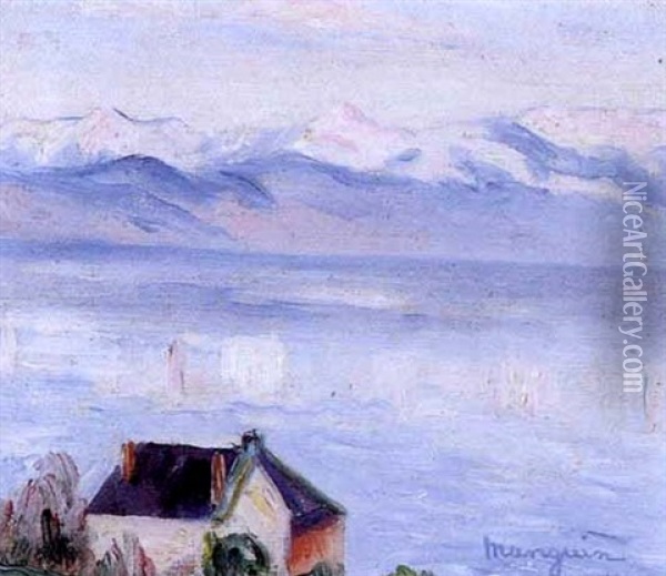 Le Lac Leman, A Morges Oil Painting - Henri Charles Manguin