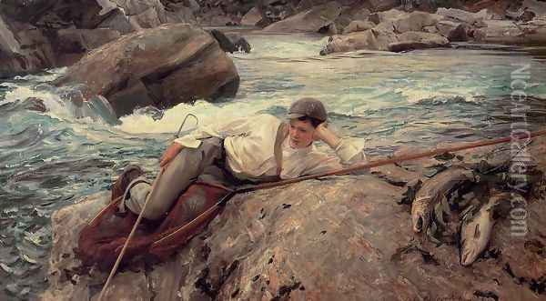 One His Holidays Oil Painting - John Singer Sargent