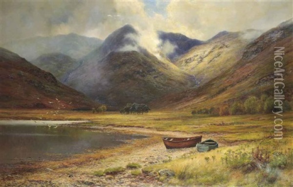 The Head Of Kingairloch Oil Painting - Louis Bosworth Hurt