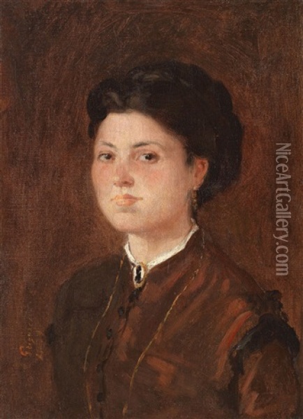 Portretul Luizei Oil Painting - Nicolae Grigorescu