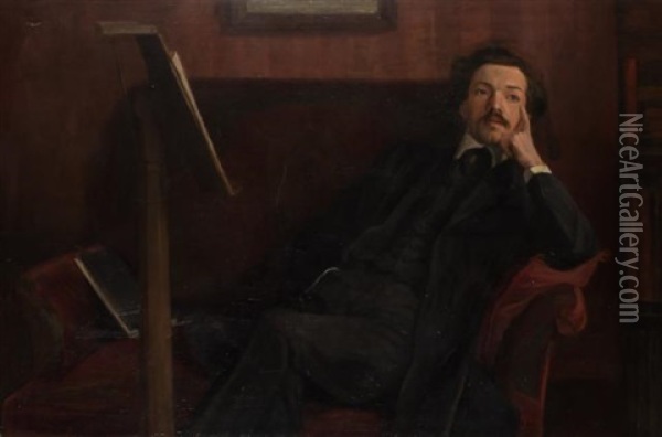 Portrait Of A Gentleman Oil Painting - Philippe Derchain