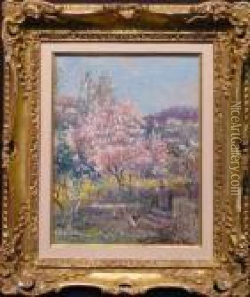 Garden In Full Bloom Oil Painting - Albert Vianelli