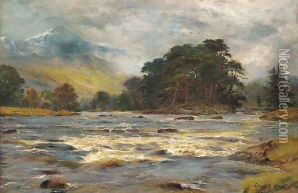 A Highland river landscape Oil Painting - Louis Bosworth Hurt