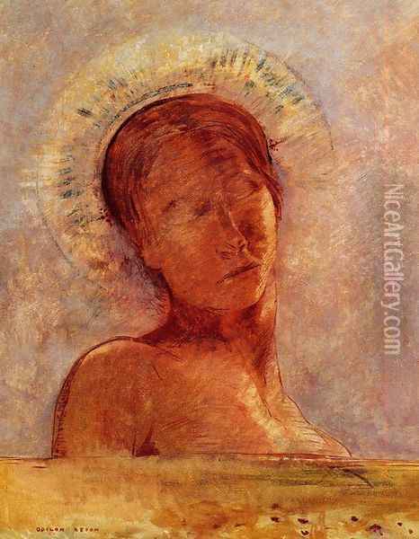 Closed Eyes3 Oil Painting - Odilon Redon