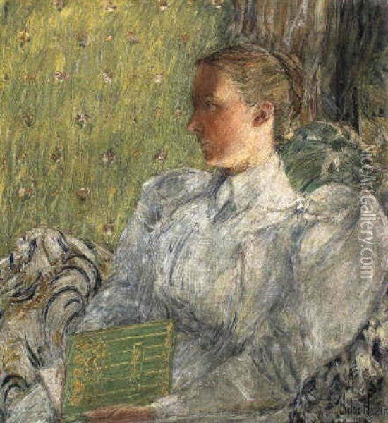 Portrait Of Edith Blaney (mrs. Dwight Blaney) Oil Painting - Childe Hassam