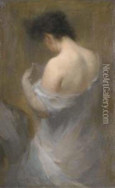 Femme Vue De Dos Oil Painting - Armand Berton