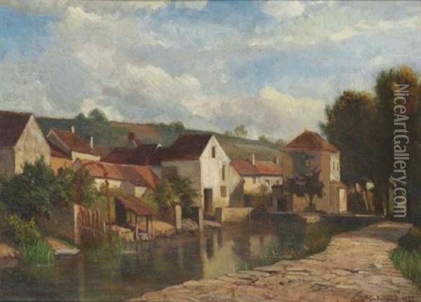 Montigny-sur-loing Oil Painting - Francois Auguste Ortmans
