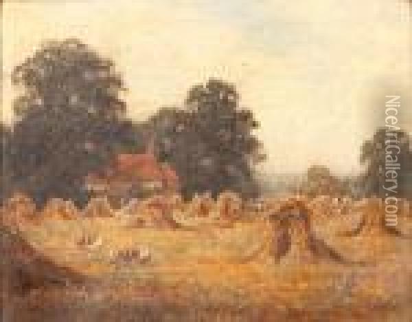 Harvest Time Oil Painting - Edward Wilkins Waite
