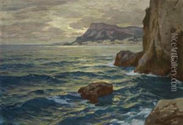 Blick Auf Monte Carlo Oil Painting - Karl O'Lynch Van Town