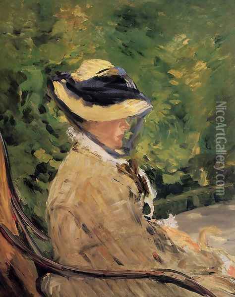 Madame Manet at Bellevue Oil Painting - Edouard Manet