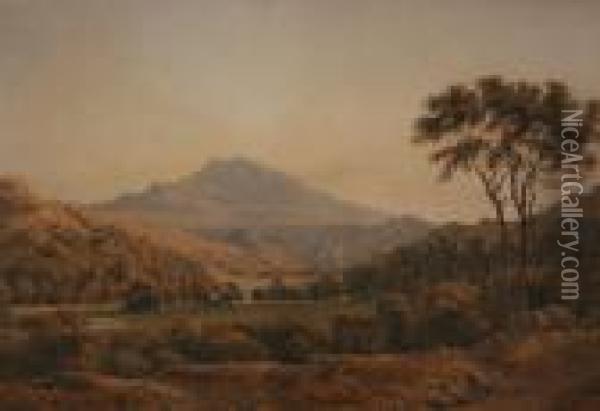 Moel Siabod As Seen From The Vale Of Llugwy, Carnarvonshire Oil Painting - William Turner