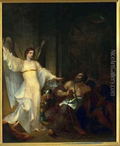 Angel Releasing St. Peter from Prison Oil Painting - Washington Allston