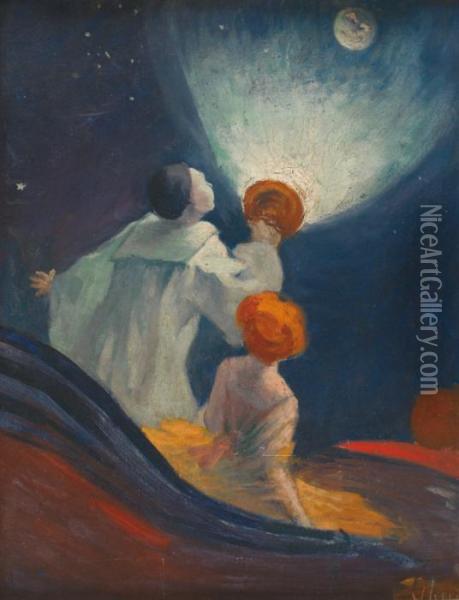Au Clair De La Lune Oil Painting - Jules Cheret