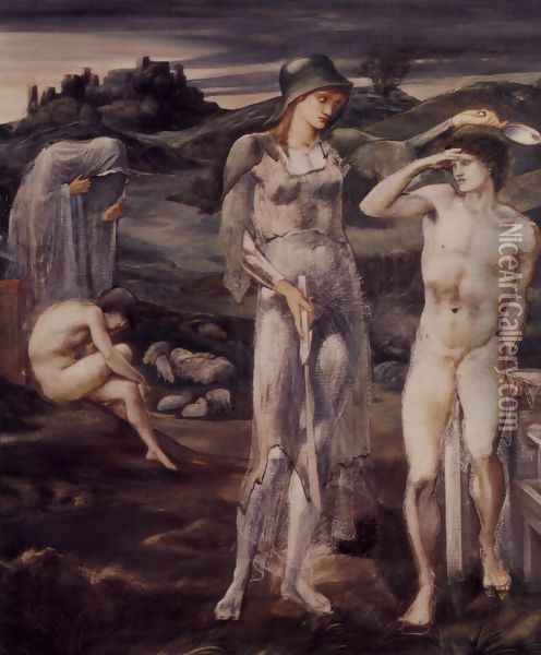 The appointment of Perseus Oil Painting - Sir Edward Coley Burne-Jones