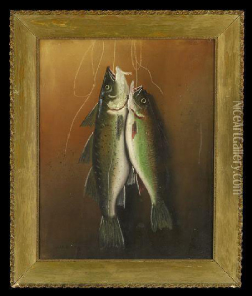 Nature Morte: Fish Oil Painting - D.A. Fisher