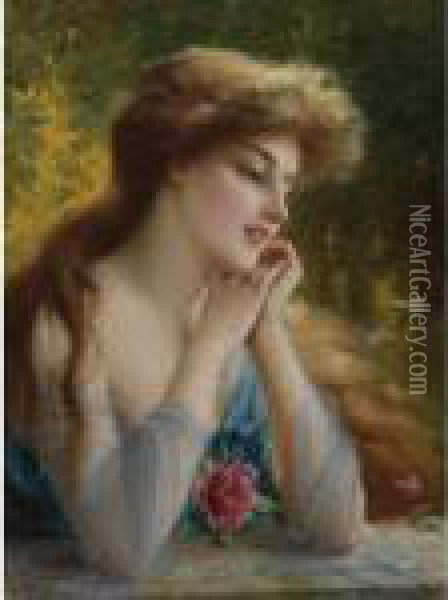 Butterflies Of Love Oil Painting - Emile Vernon