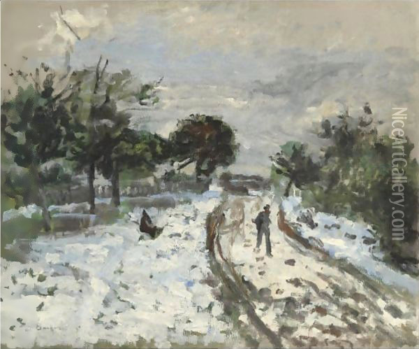 Paysage De Neige Oil Painting - Pierre Auguste Renoir