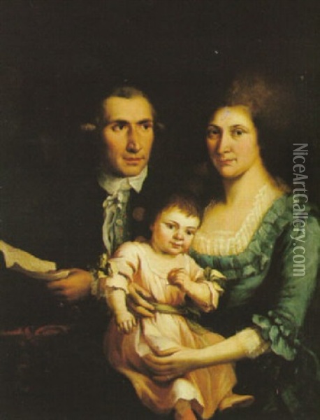 Portrat Der Familie Sedlmayr Oil Painting - Johann Georg Josef Edlinger