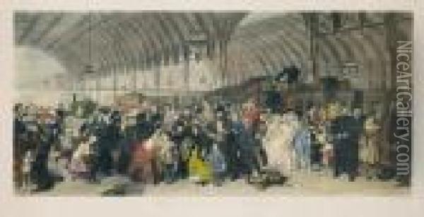 The Railway Station Oil Painting - William Powell Frith