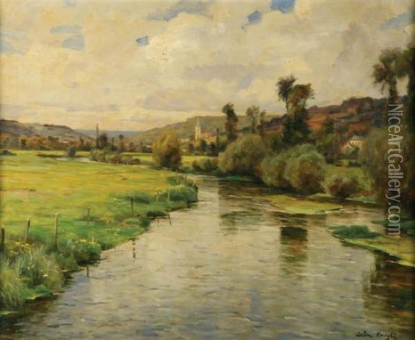 The Resle At Beaumontel Oil Painting - Louis Aston Knight