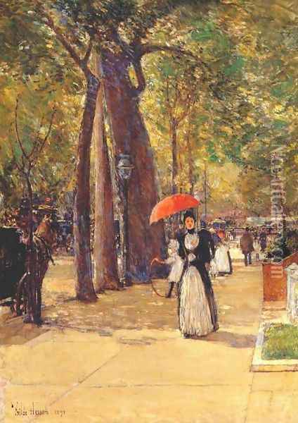 Fifth Avenue at Washington Square Oil Painting - Childe Hassam