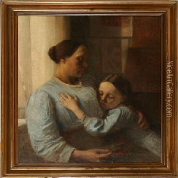 Tilgivelse Oil Painting - Carl Vilhelm Meyer