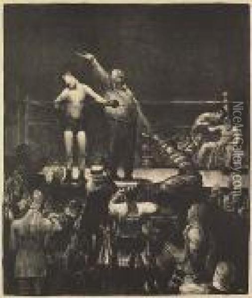 Introducing The Champion Oil Painting - George Wesley Bellows