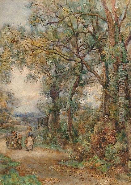 A Surrey Lane Oil Painting - Sidney Grant Rowe