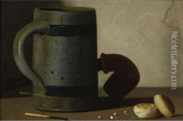 Stein And Biscuits Oil Painting - John Frederick Peto